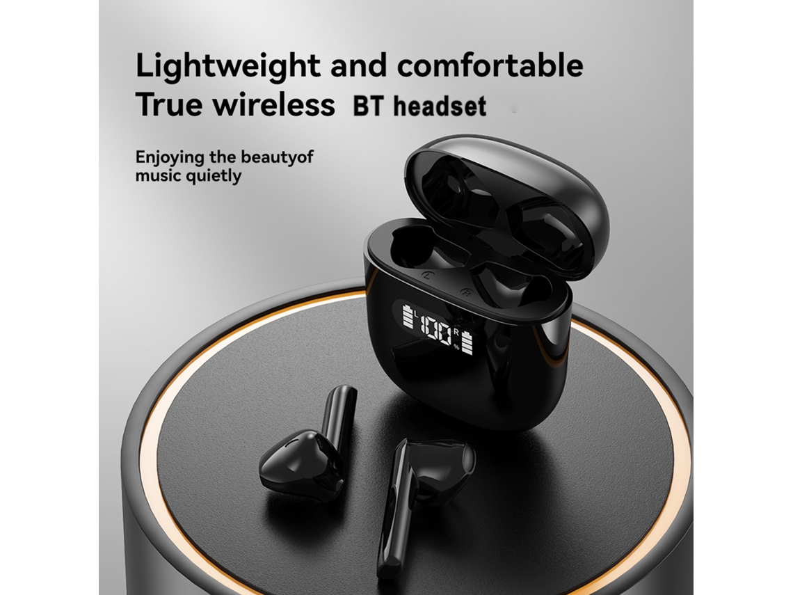 Fones De Ouvido Sem Fio Bt 5.3 Com Display Led Ipx4 À Prova D'água Para Esportes Celular Laptop Computador