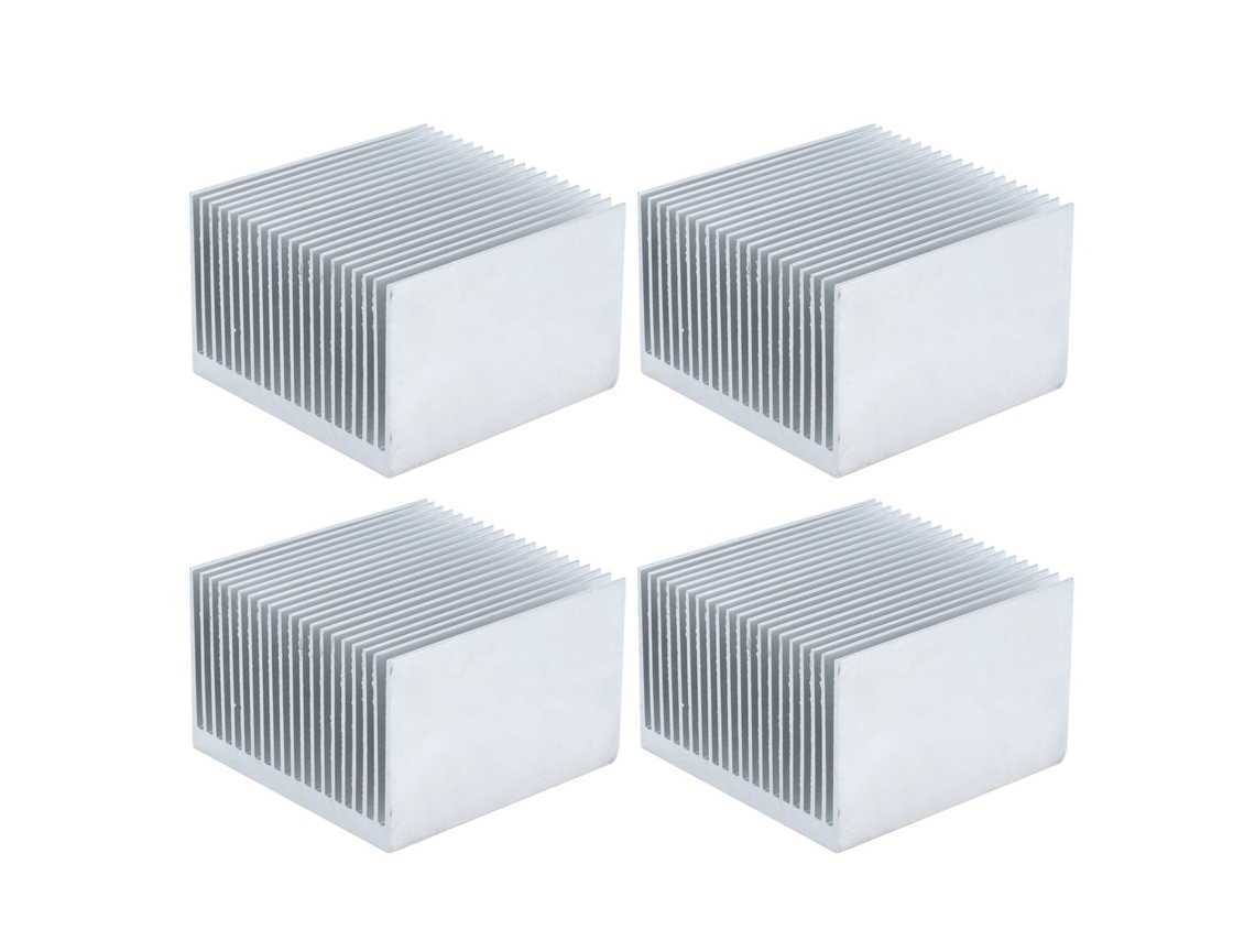 4 Piezas Aletas De Enfriamiento Heatsink Aluminio 60x60x39mm Para Electrónica Cpu Módulo Sin Adhesivo
