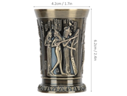 Copa De Bronce Egipcia Antigua, Hecha A Mano, Ideal Para Colección Y Decoración.