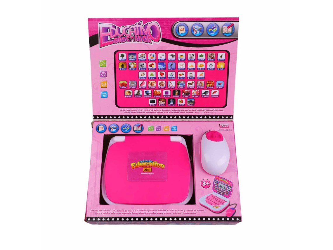 Cuaderno De Aprendizaje Bilingüe Para Niños Con Música Y Teclado Interactivo - Rosa