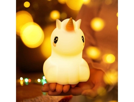Lámpara Unicornio de Silicona con Luces de Colores - Mediana (Versión Recargable)