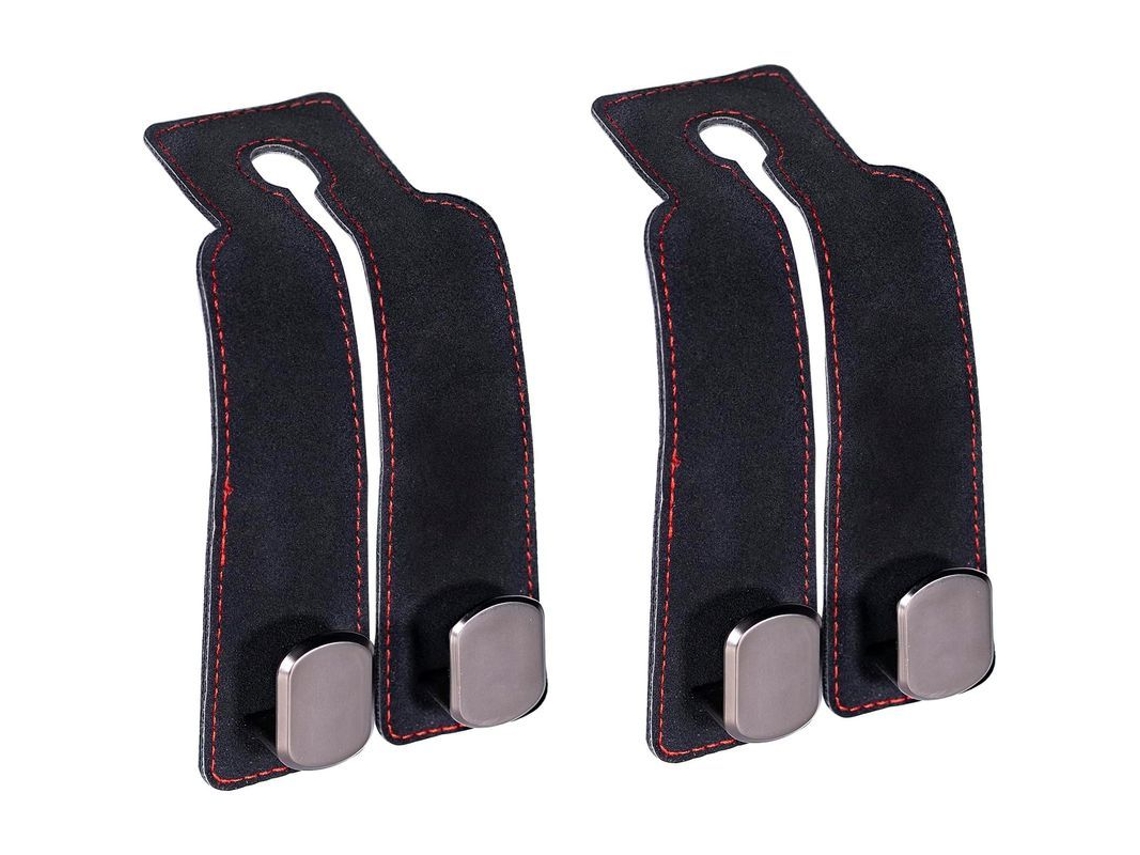 Ganchos De Cuero Para Bolsos Y Carteras, Organizador De Reposo Cabezas Para Autos Y Suv (negro)