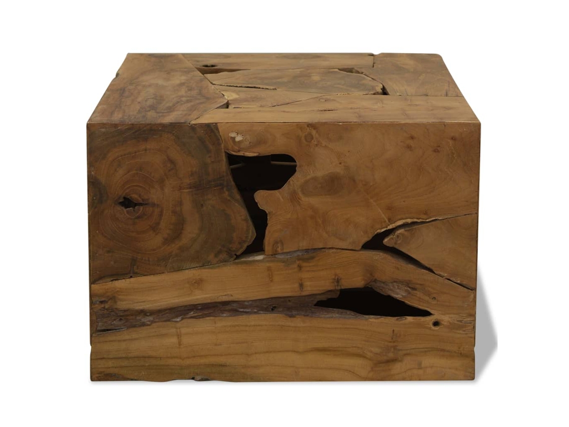 Maison Exclusive - Mesa De Centro De Teca Genuina Marrón 50x50x35 Cm