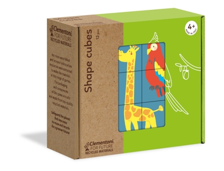 Puzzle CLEMENTONI Shape Cubes: Animals Rompecabezas de cubos 6 pieza(s) Animales