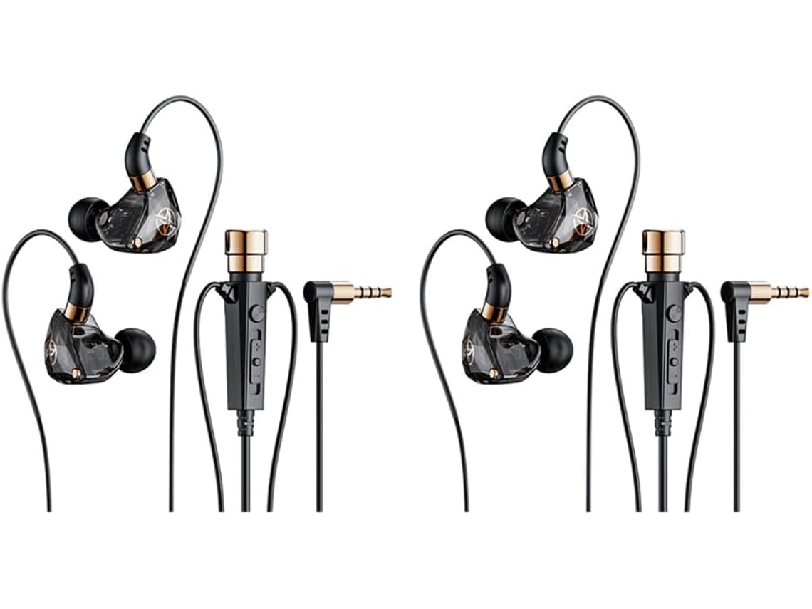 Auriculares Hifi Con Cable (2 Unidades) Con Micrófono Y Cancelación De Ruido Dinámica.