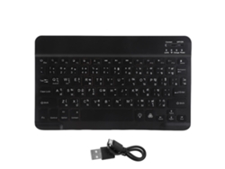 Teclado Inalámbrico Bluetooth De 10 Pulgadas Con Retroiluminación Rgb Y Teclas Cuadradas Para Teléfono/tableta - Negro - Estilo Tailandés