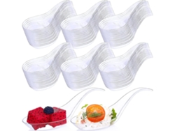 400 Cucharas Mini Desechables De Plástico Para Postres Aperitivos Sopas Fiesta Regalo Althee Claro