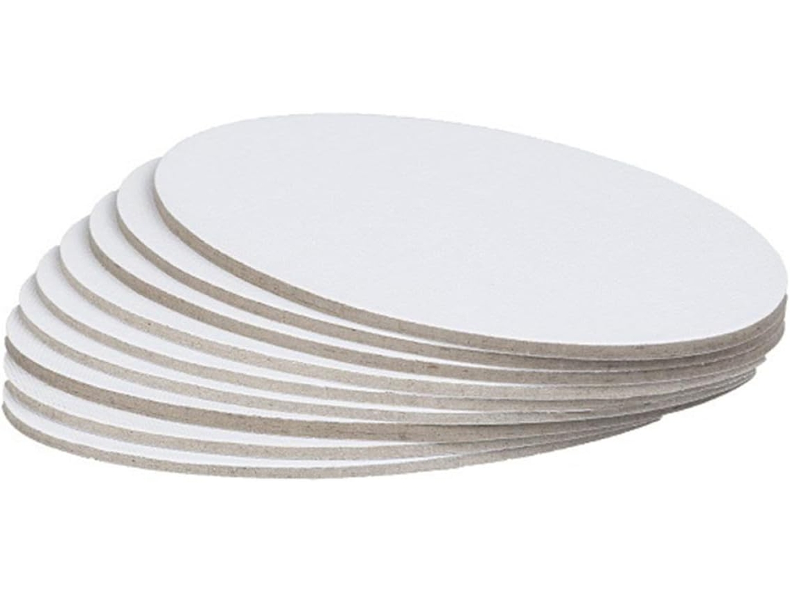 Juego De 5 Paneles Ovalados De Algodón Blanco Para Manualidades, 30 X 40 Cm, Tablero Grueso
