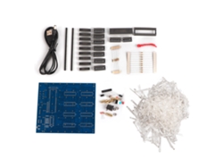 Kit De Bricolaje Para Cubo De Luz Led 3d De 8x8x8 Con Efecto De Luz Azul Y Blanca.