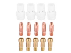 Juego De Puntas De Contacto Para Antorcha Mig Binzel 36kd De 1,6 Mm, Difusor De Gas Y Soporte (14 Piezas)