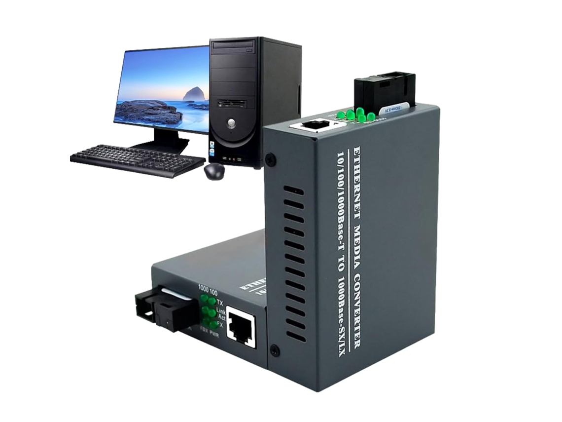 Convertidor PAR LC Fast Fiber Ethernet con detección y agregación de datos - Extensión multimedia SFUSHOS
