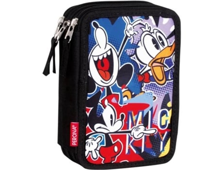 Estuche MICKEY MOUSE 64244 Negro (20x13x6 cm)