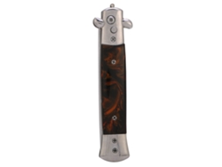 Cuchillo Plegable Switchblade Con Muelle Y Botón Pocket Comb Aceite Para Peinado Cabello Marrón