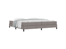 Maison Exclusive - Cama Tipo Box Spring Con Colchón Taupé 200 X 200 Cm Tela