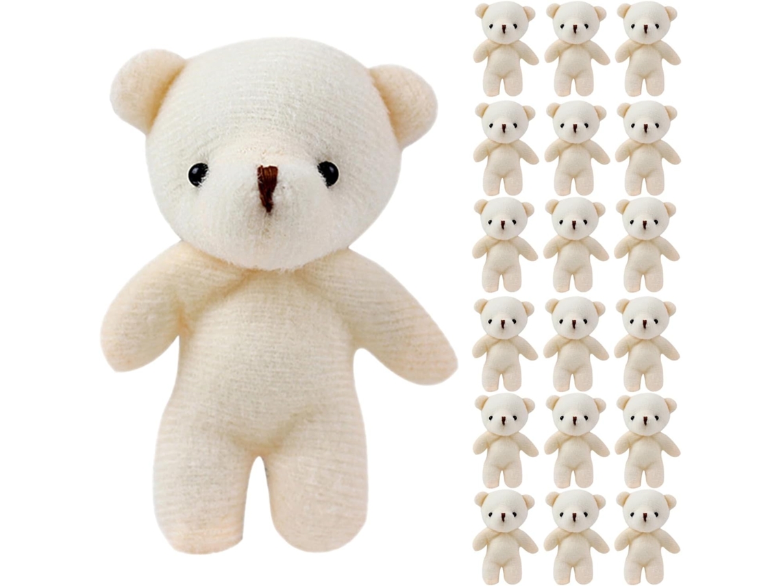 Juego de 20 mini llaveros con colgante de oso, pequeños ositos de peluche decorativos, regalos para.