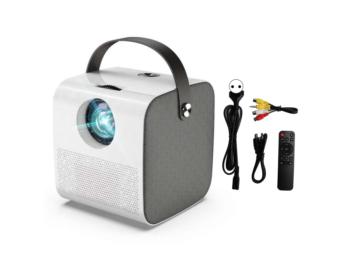 Proyector portátil (proyección HD de 1080p, altavoz Bluetooth)