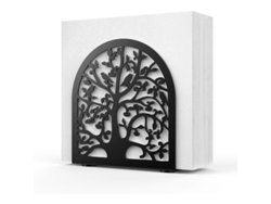 2026da-porta Servilletas De Hierro Fundido Negro Con Diseño De Árbol Y Pájaros Para Mesa