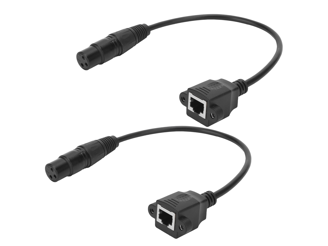 2 Adaptadores Xlr Para Rj45 Fêmea Conectores De Áudio 3pin Conversor Dmx512 Para Estúdios E Shows