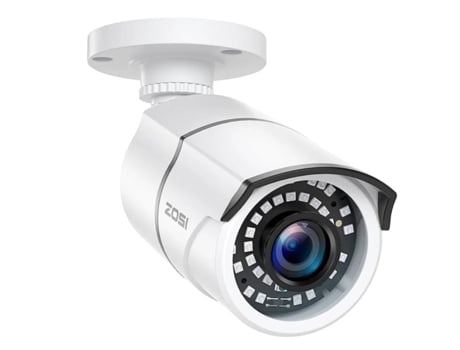 Camara CCTV ZOSI Blanca para Kit de Videovigilancia + Cable de Video Coaxial Bnc