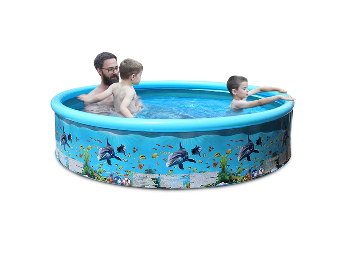 Piscina redonda plegable de plástico rígido para bebés y adultos.