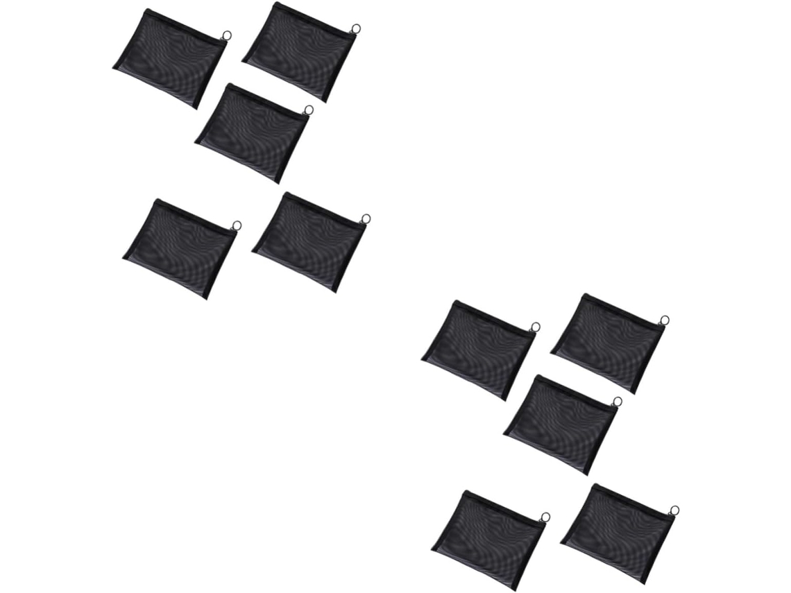 Neceser De Malla Para Hombre De 10 Piezas Para Artículos De Aseo, Organizador Negro.