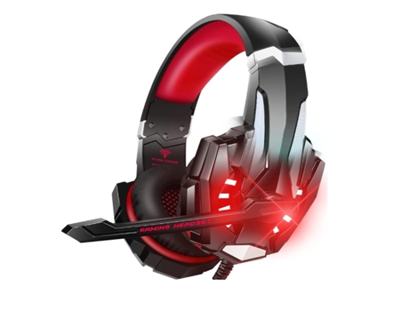 Auriculares estéreo para juegos para Ps4 Pc Xbox One Ps5 controlador auriculares con cancelación de ruido con micrófono luz Led roja BISBISOUS