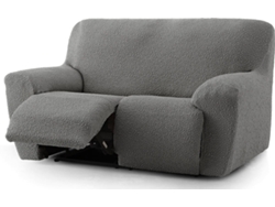Funda Multielástica para Sofá Relax de 2 Plazas con 2 Asientos MILICA Spongy Gris