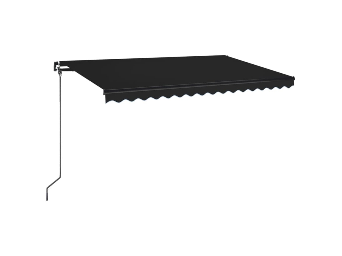 Maison Exclusive - Toldo Manual Retráctil Con Led Gris Antracita 400x350 Cm