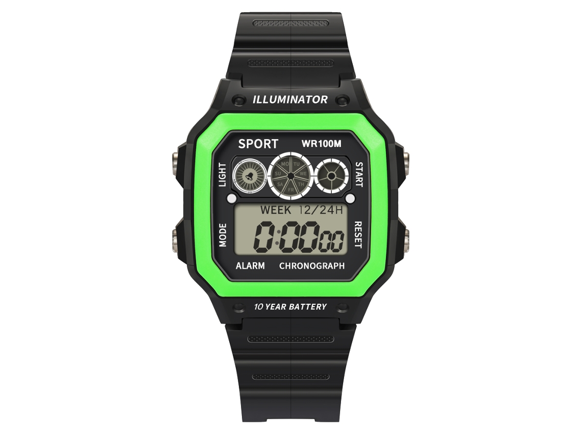 Reloj Digital Deportivo Informal Electrónico Dzb14 (verde) Para Niños Y Adolescentes.