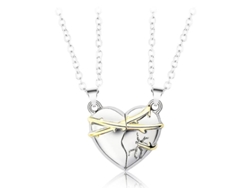 Fasst-collares De Pareja Para Hombre Y Mujer Con Colgante De Corazón Magnético Dos Almas Un Corazón