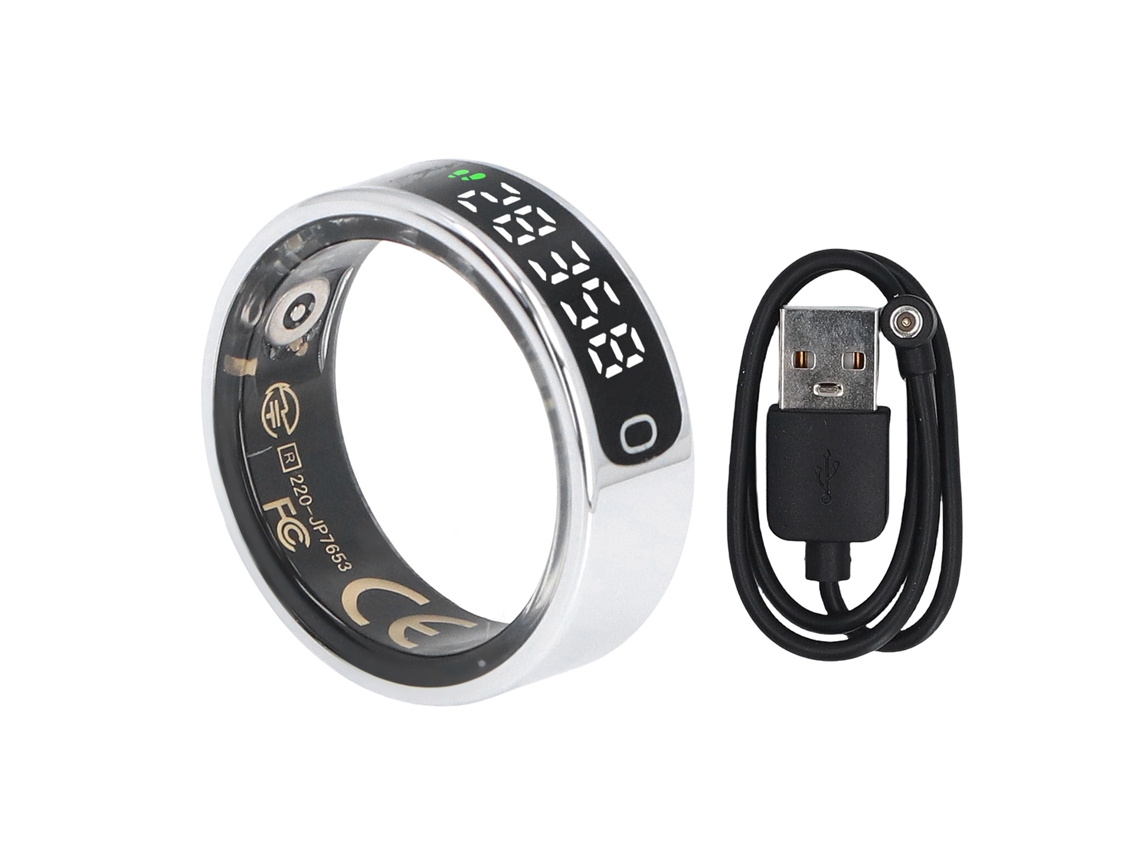 Anillo Inteligente Con Pantalla Control Por Gestos Bluetooth Rastreador De Fitness Resistente Al Agua 1a