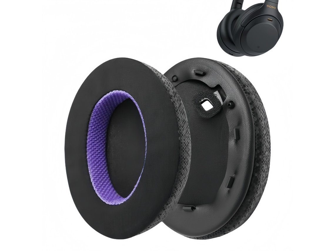 Almohadillas V Reel para auriculares Sony WH 1000XM4 negras | Cuero refrescante