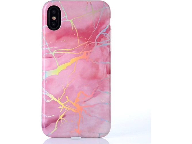 Funda iPhone 7, 8 Plus WJS Marble Design Rosa
