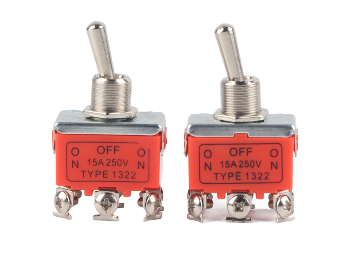 2026dz-2 Piezas Interruptor De Motor Dc Interruptor De Palanca 6 Pines 15a Para Cw Ccw