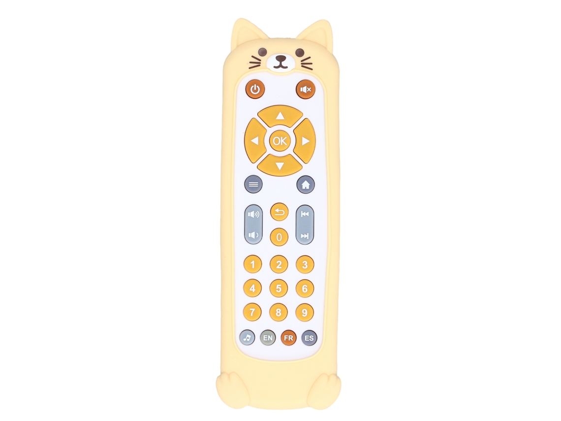 Brinquedo Controle Remoto Infantil Simulação Educativo Musical Com Capa De Silicone E Gato