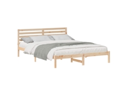 Maison Exclusive - Estructura De Cama Marrón 160 X 210 Cm Madera De Pino Macizo