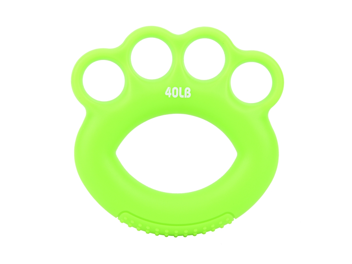 Entrenador de fuerza de silicona para muñecas, dedos y antebrazos de 40 lb, color verde