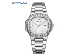 Relógio De Pulso Feminino Casual À Prova D'água (branco), Quadrado E Compacto, Com Calendário, Ideal Para Casais.