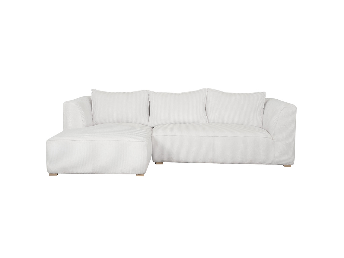 Sofá Chaise Longue a La Izquierda de Diseño de Pana Color Crudo 3-4 Plazas Panam MILIBOO