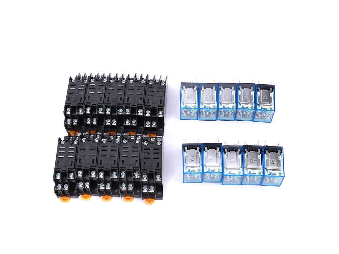 Juego De 10 Bases De Relé De 8 Pines Ly2nj Dc 24v, Componente Electrónico De Alta Calidad.
