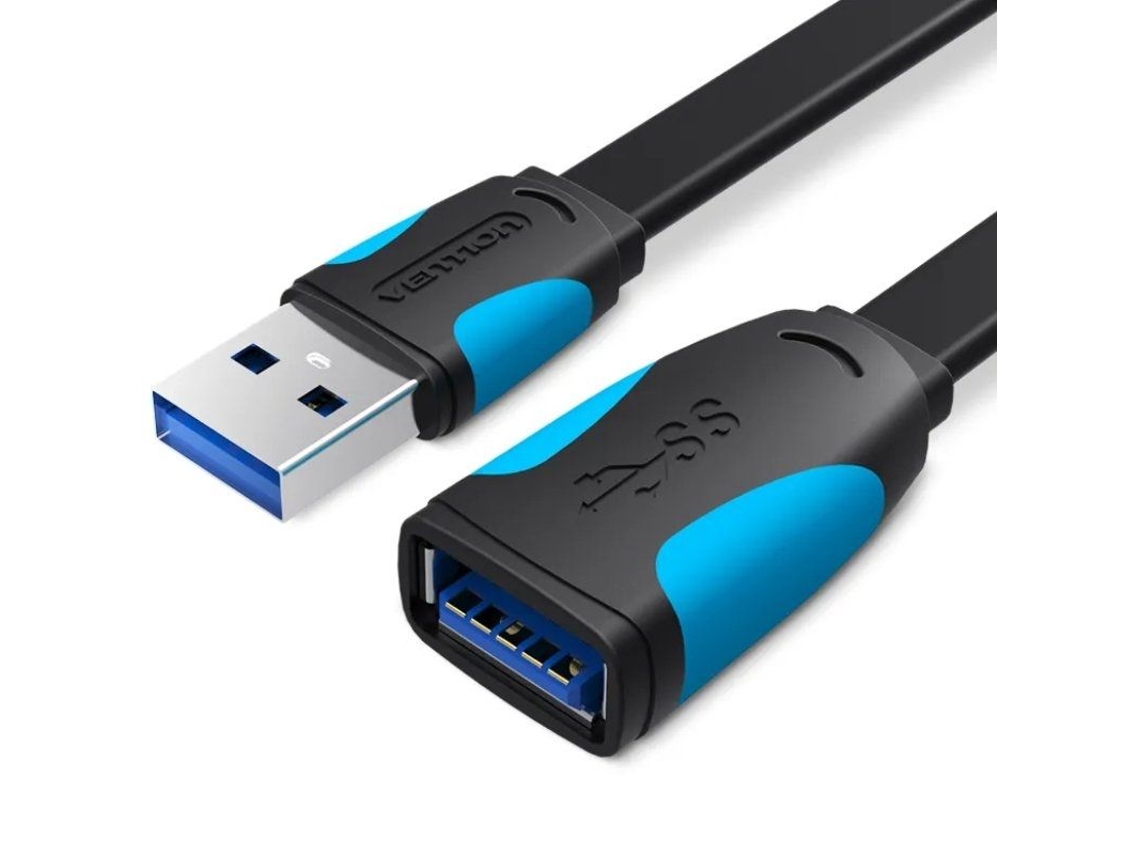 Cable Alargador Usb 3.0 VENTION Vas-A13-B050/ Usb Macho Usb Hembra/ 5Gbps/ 50Cm/ Negro Y Azul