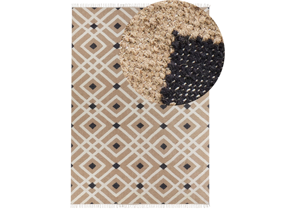 Alfombra BELIANI Esencik de Yute Beige 200x300