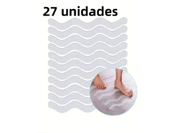 (27 Artículos) Adhesivos Antideslizantes Transparentes Para Suelos De Baños Y Duchas, Fabricados En Pvc.