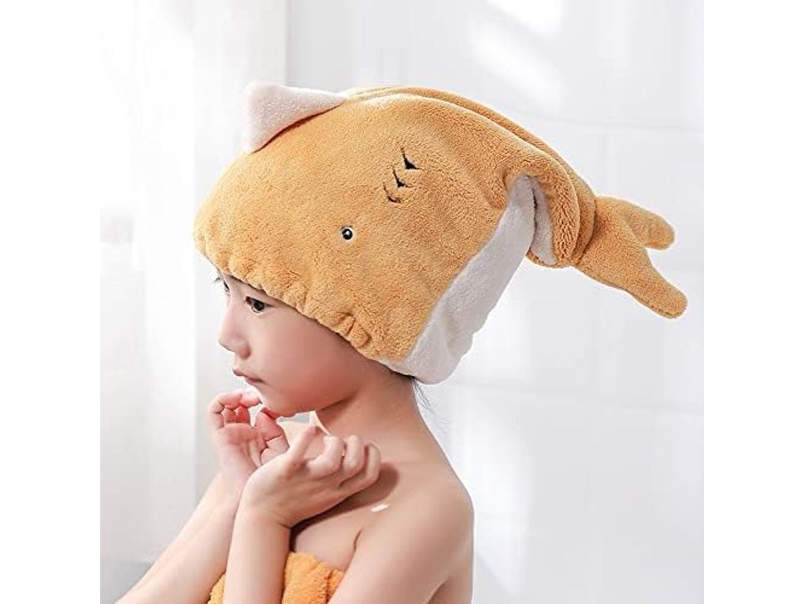 Toalla De Pelo Secante Para Niñas Para Baño, Spa, Piscina (amarilla)