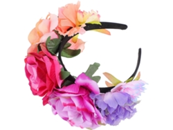 Diadema Artificial Con Estampado Floral De Nuobesty, Accesorio Ancho Para El Cabello Para Niñas.