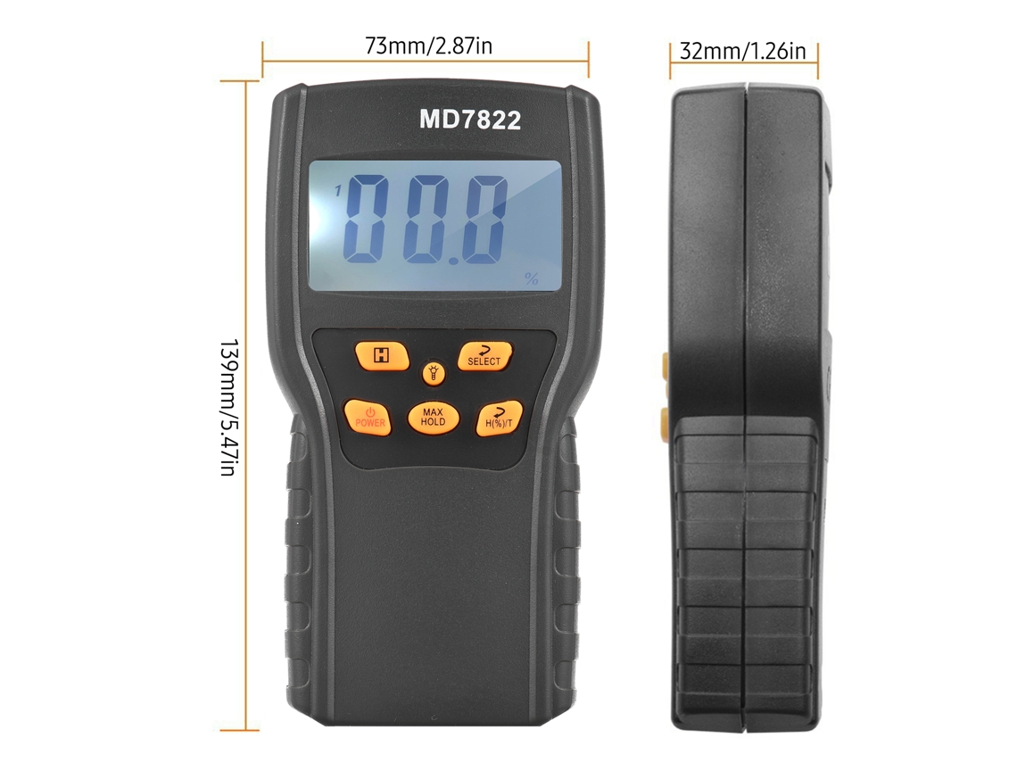 Medidor Digital Lcd De Humedad Para Granos De Trigo, Arroz Y Maíz Con Sonda De 306 Mm De Longitud.