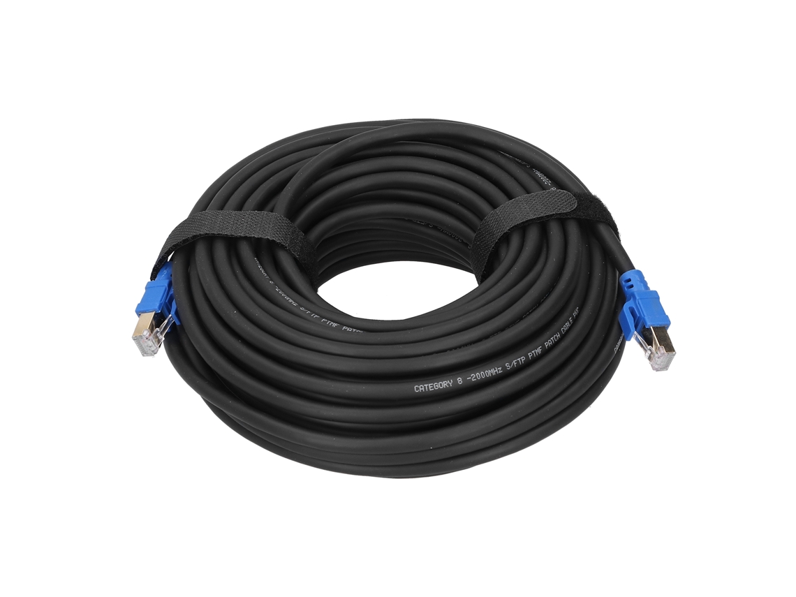 Cabo De Ethernet Cat8 40gbps 2000mhz Com Conector Rj45 Dourado Para Hubs, Roteadores E Redes (20m 65.6ft)