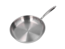 Stainless Steel Frying Pan Thickened 304 Stainless Steel Uncoated 3 Layers Stainless Steel Skillet For Omelette Cooking 11.81in