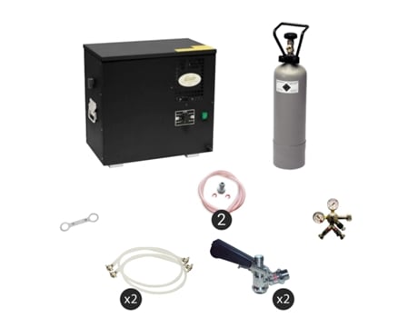 Conjunto completo Dispensador de cerveza AS-40 refrigerador húmedo de 2 líneas KEG:Type S KEG 2:sin ICH-ZAPFE