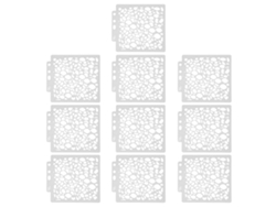 10 Plantillas De Capas Reutilizables 14x12.8cm Pet Hollow Para Pintura Y Estampado S137